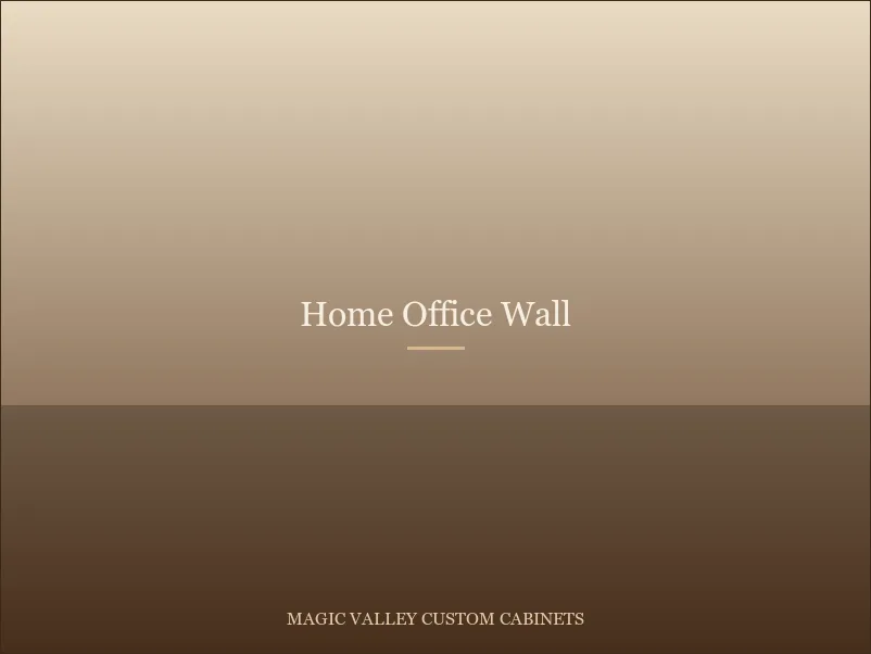 Home Office Wall Unit, custom cabinetry in the Magic Valley