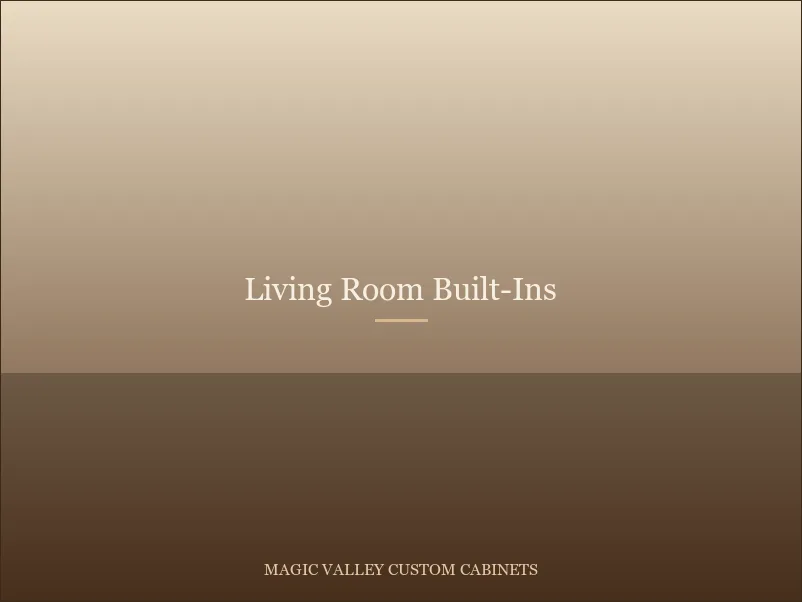 Living Room Built-Ins, custom cabinetry in the Magic Valley