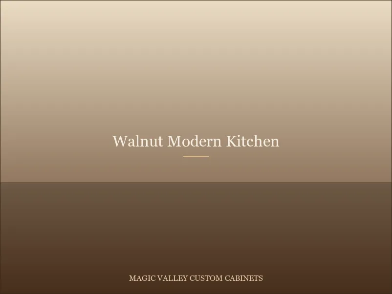 Walnut Modern Kitchen, custom cabinetry in the Magic Valley