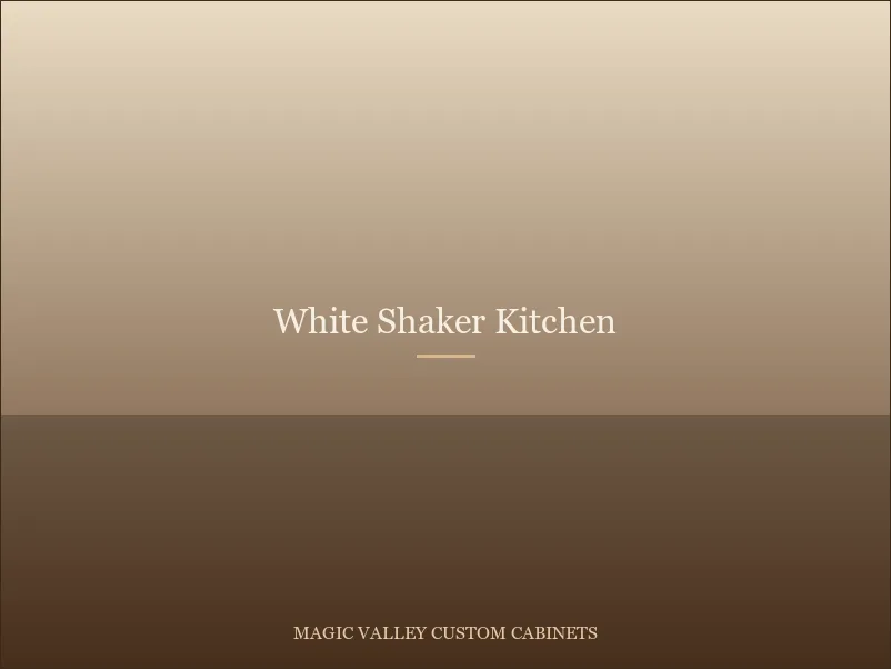 White Shaker Kitchen, custom cabinetry in the Magic Valley